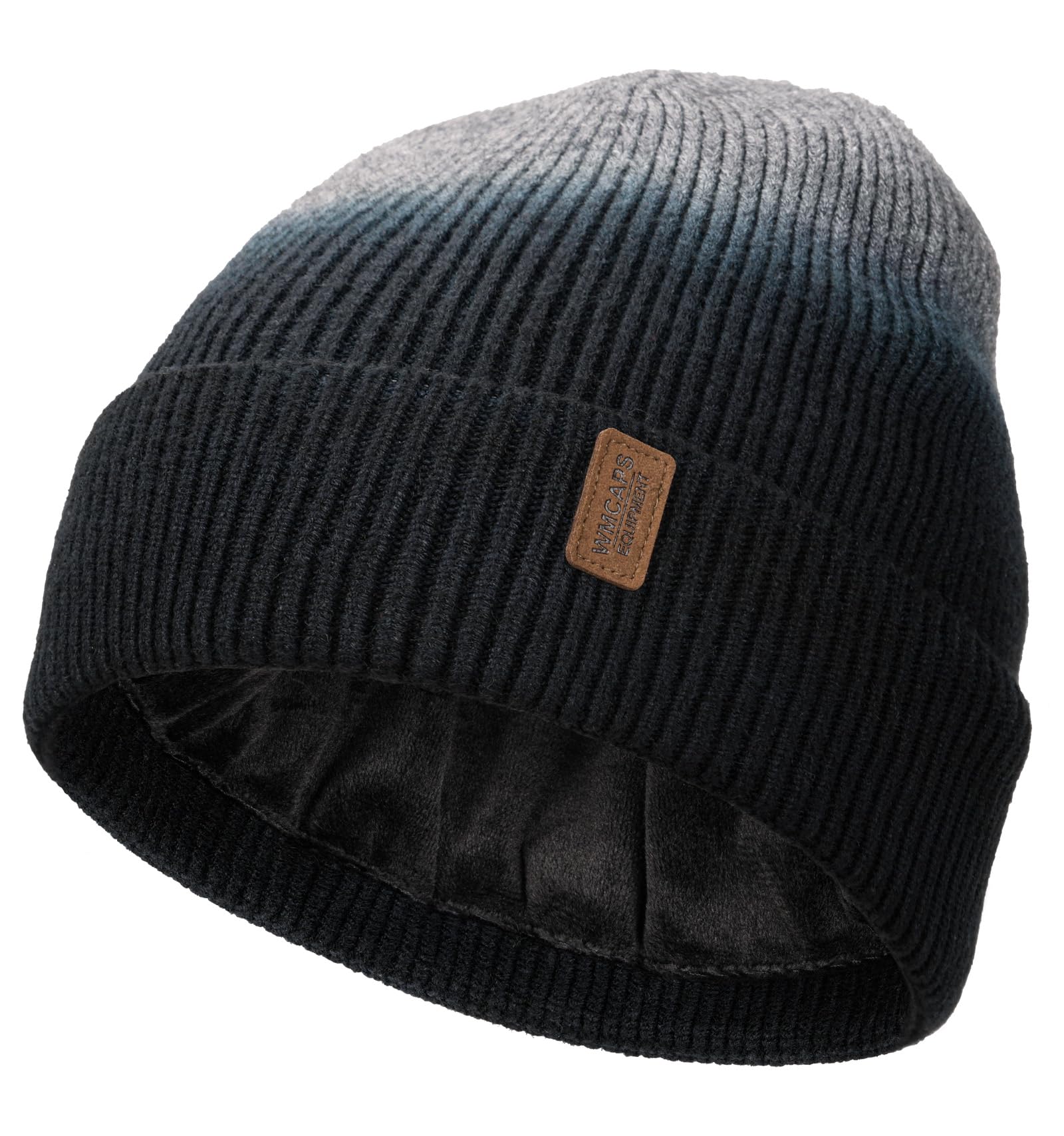 Wmcaps Winter Beanie for Men Women, Fleece Lined Beanie Soft Warm Knit Hat Ski Stocking Cuffed Cap